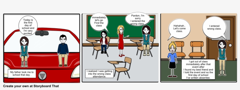 First Day Of School - Cartoon, transparent png #6369914