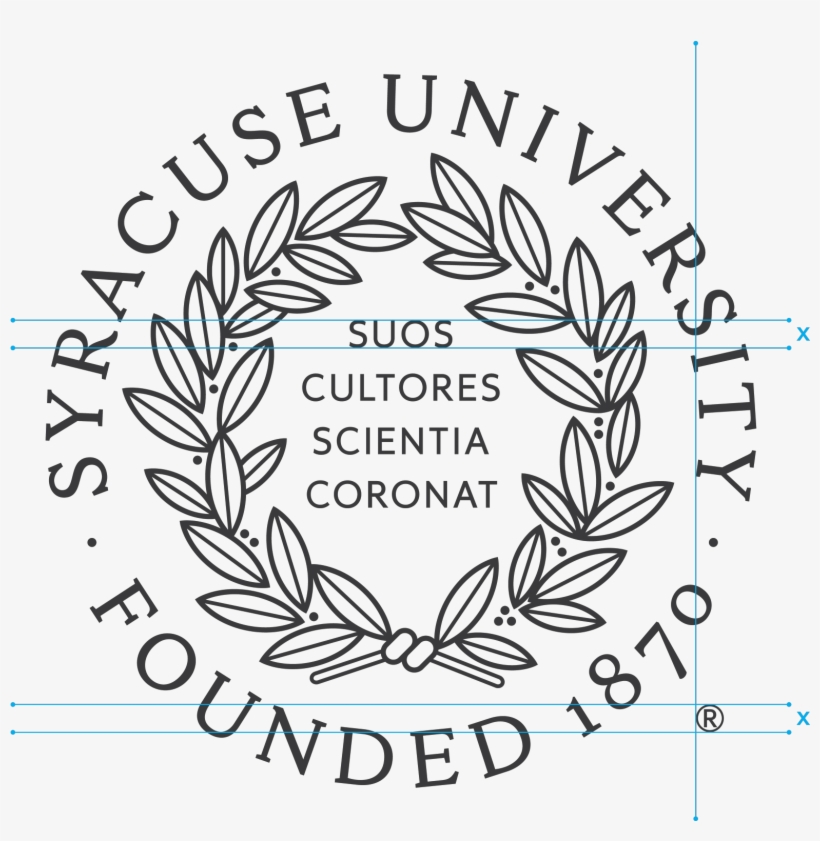 Trademark Placement Is On The Bottom Right Of The Seal - Syracuse University Seal, transparent png #6370936