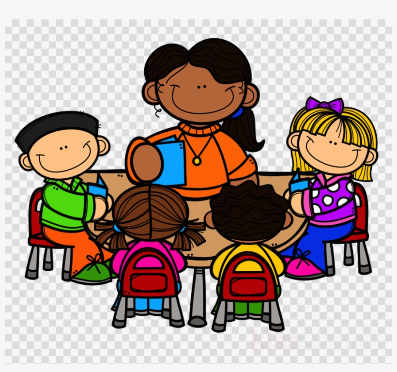Reading With Teacher Clipart Geography Clipart Teacher - Teacher Table Clip Art, transparent png #6371299