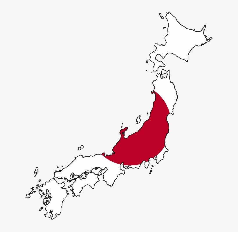 Japan Landkarte Umriss - Japanese Flag Map, transparent png #6374928