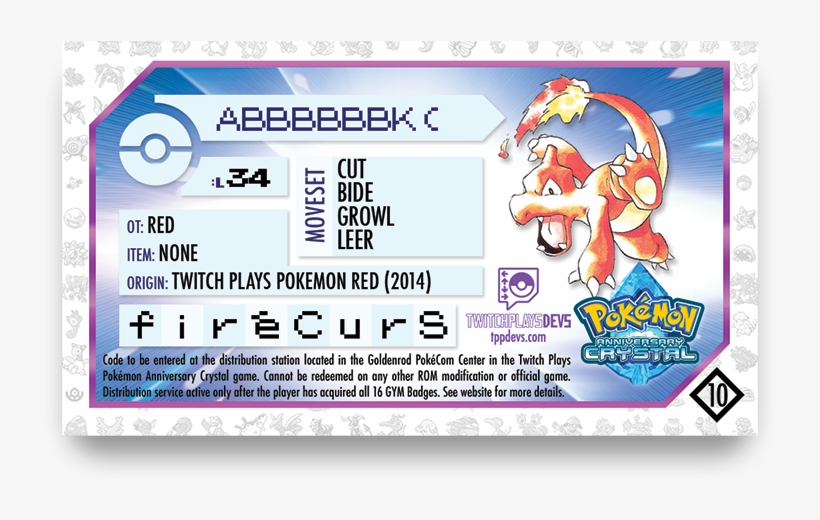 Twitch Developers Anniversary Crystal - Twitch Plays Pokemon Anniversary Crystalrom, transparent png #6375925