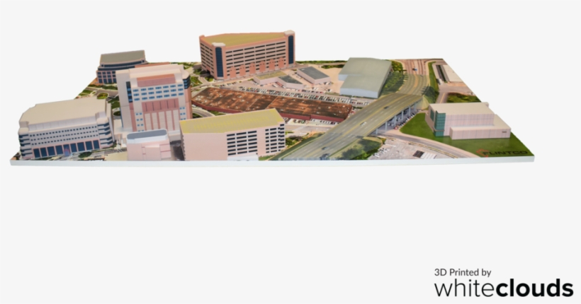 3d Printed Whiteclouds St Judes Architecture Flintco - Commercial Building, transparent png #6378483