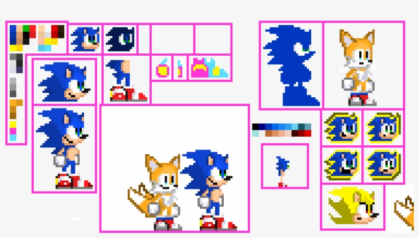 Sonic Sprite Sheet Png, Transparent Png , Transparent Png Image