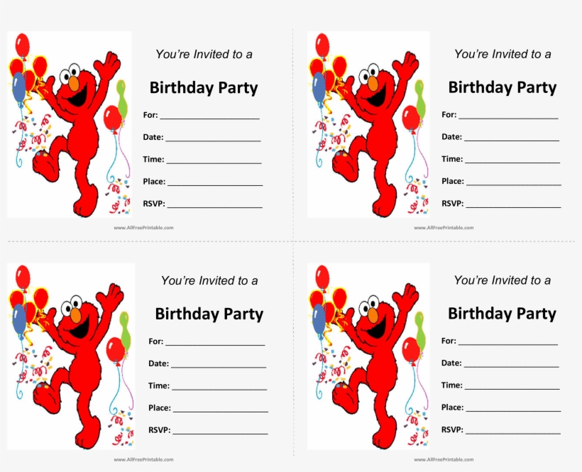 Elmo Birthday Invitations Main Image - Draw Elmo Step By Step, transparent png #6380928