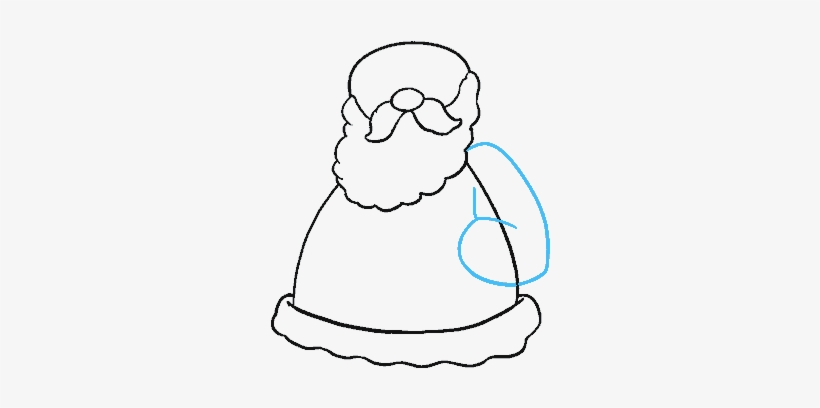 How To Draw Santa - Drawing, transparent png #6382675