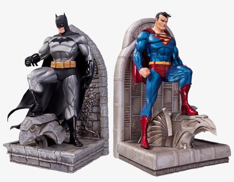Batman And Superman Bookends - Batman Superman Bookends, transparent png #6384189
