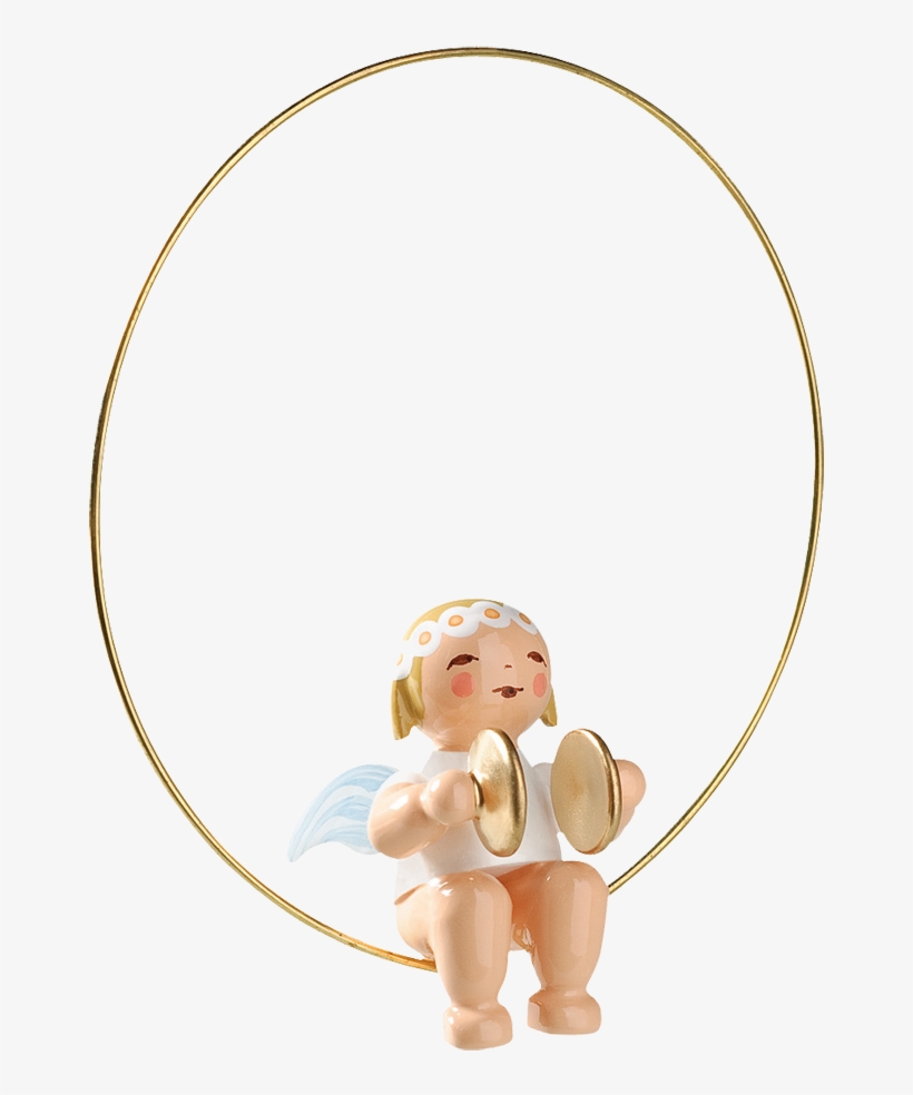 Christmas Tree Angel In Ring With Cymbals - Wendt Und Kühn Christbaumengel Im Ring Mit Becken, transparent png #6387805