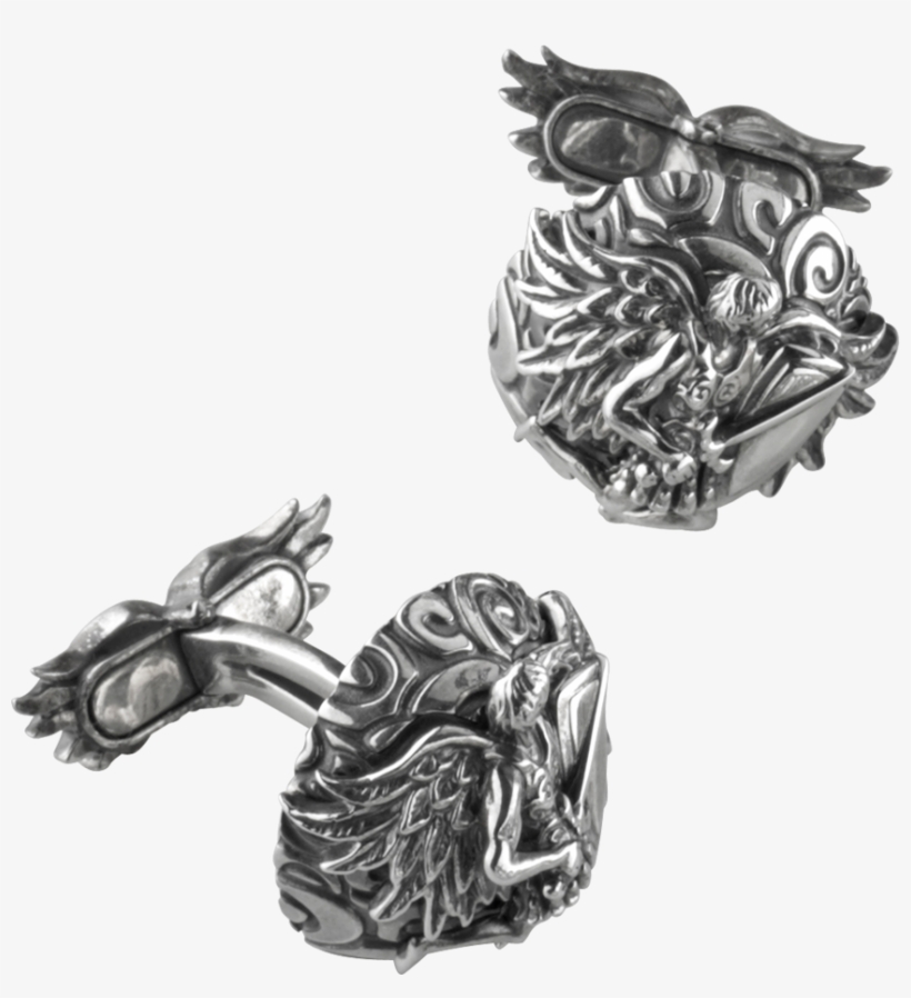 My Guardian Angel Cufflinks, Silver - Silver, transparent png #6388156