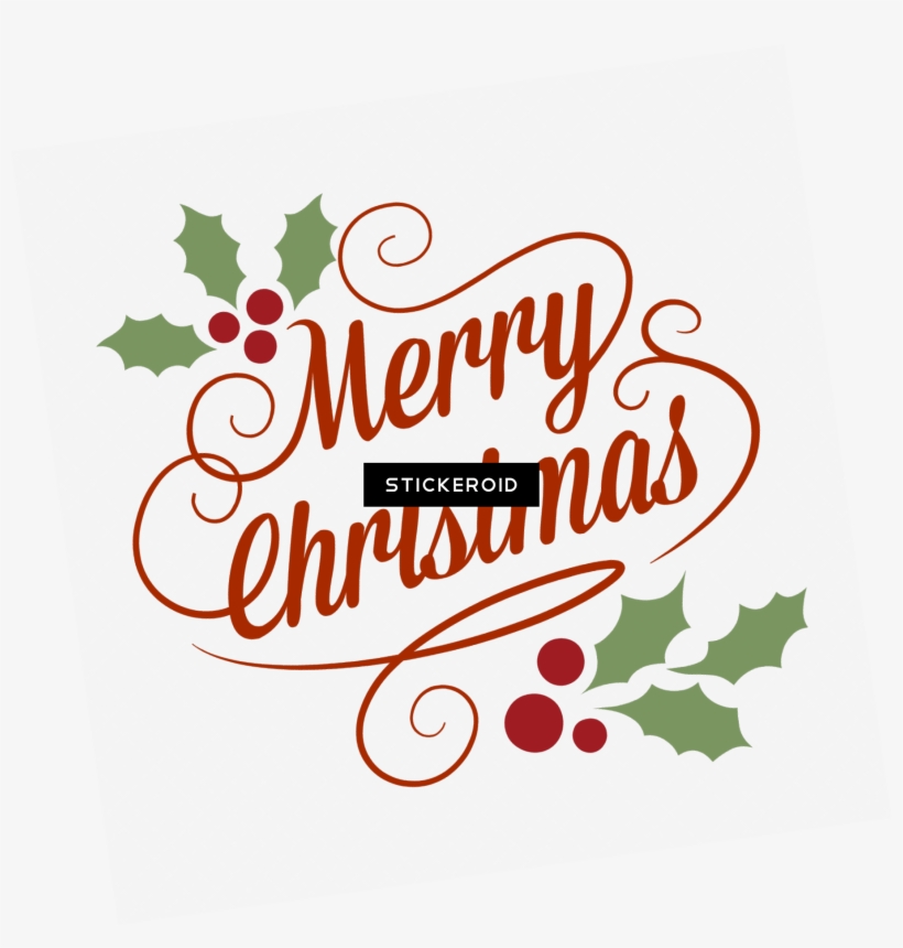 Merry Christmas Classical Vintage Sign - Merry Christmas Cake Toppers, transparent png #6388711