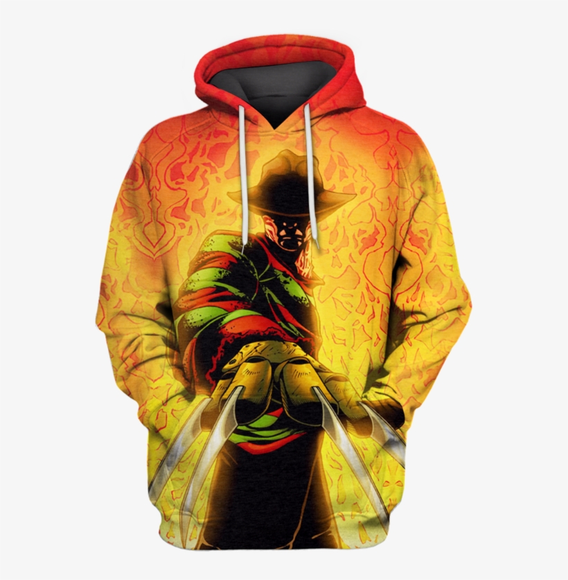 3d A Nightmare On Elm Street Freddy Krueger Tshirt - Hoodie, transparent png #6389738