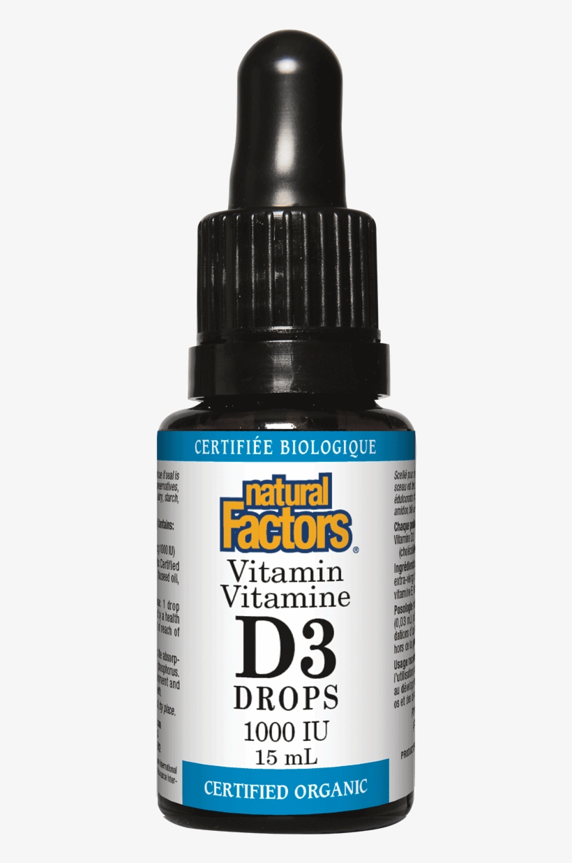 Natural Factors Vitamin D3 Drops 1,000iu 15ml - Vitamin D3 Drops 1000 Iu, transparent png #6390364