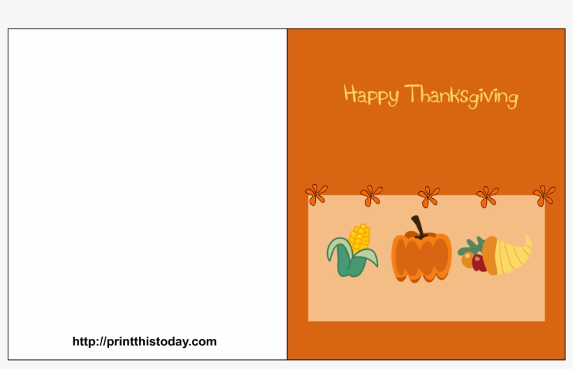 Premium Printable Thanksgiving Note Cards 25 Free Seasonal - Happy Thanksgiving Card Template, transparent png #6390712