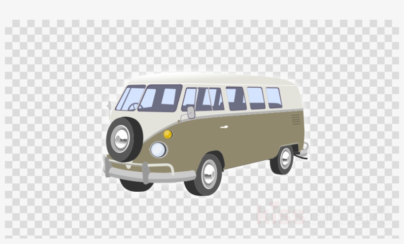 Caravana Png Clipart Volkswagen Type 2 Van - White Volkswagen Bus Vector, transparent png #6391669