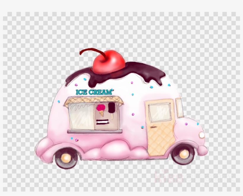 Ice Cream Truck Clipart Ice Cream Cones Van - Logo Dream League Soccer 2018, transparent png #6391783
