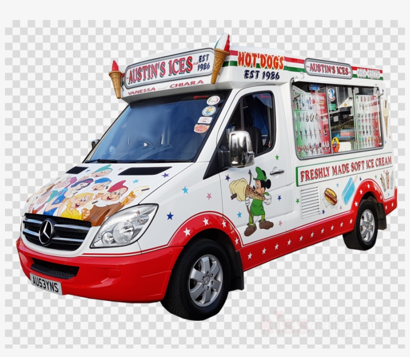 Ice Cream Van Png Clipart Commercial Vehicle Van Ice - Van, transparent png #6391832