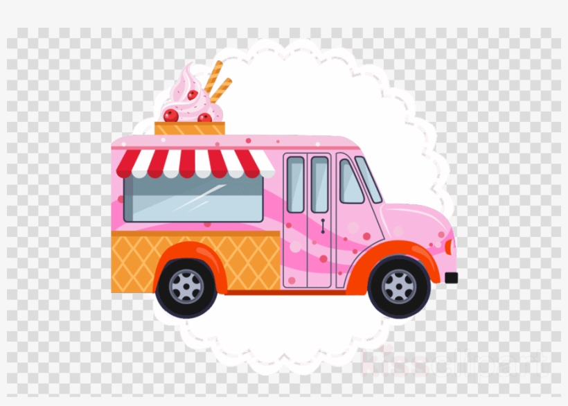 Ice Cream Van Clipart Ice Cream Van Milk - Truck, transparent png #6391874
