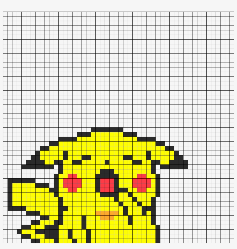 Yawning Pikachu Fuse Bead Perler Bead Pattern / Bead - Pokemon Yellow Sprite Png, transparent png #6392220