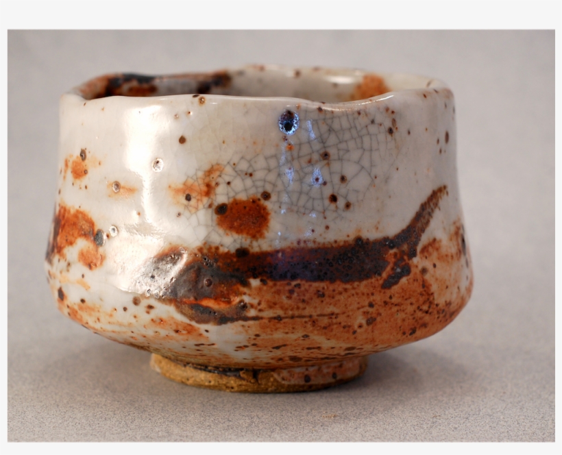 Shino Brush Slip Crackle Tea Bowl, transparent png #6392370