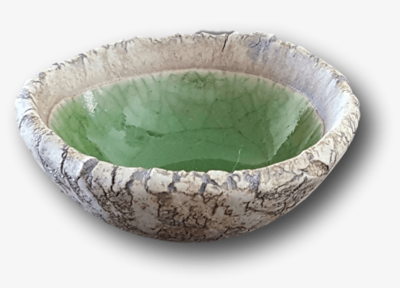 Crickhollow Pottery ~ Crackle Bowl In Green - Aspect Design, transparent png #6392535