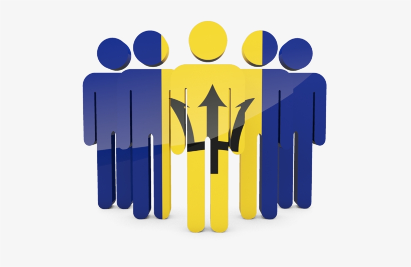 Illustration Of Flag Of Barbados, transparent png #6393105