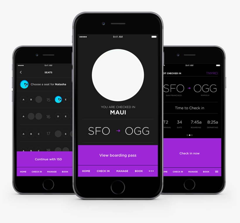 Virgin America Mobile Is Smarter, Focused, And Context - Mobile App, transparent png #6396094