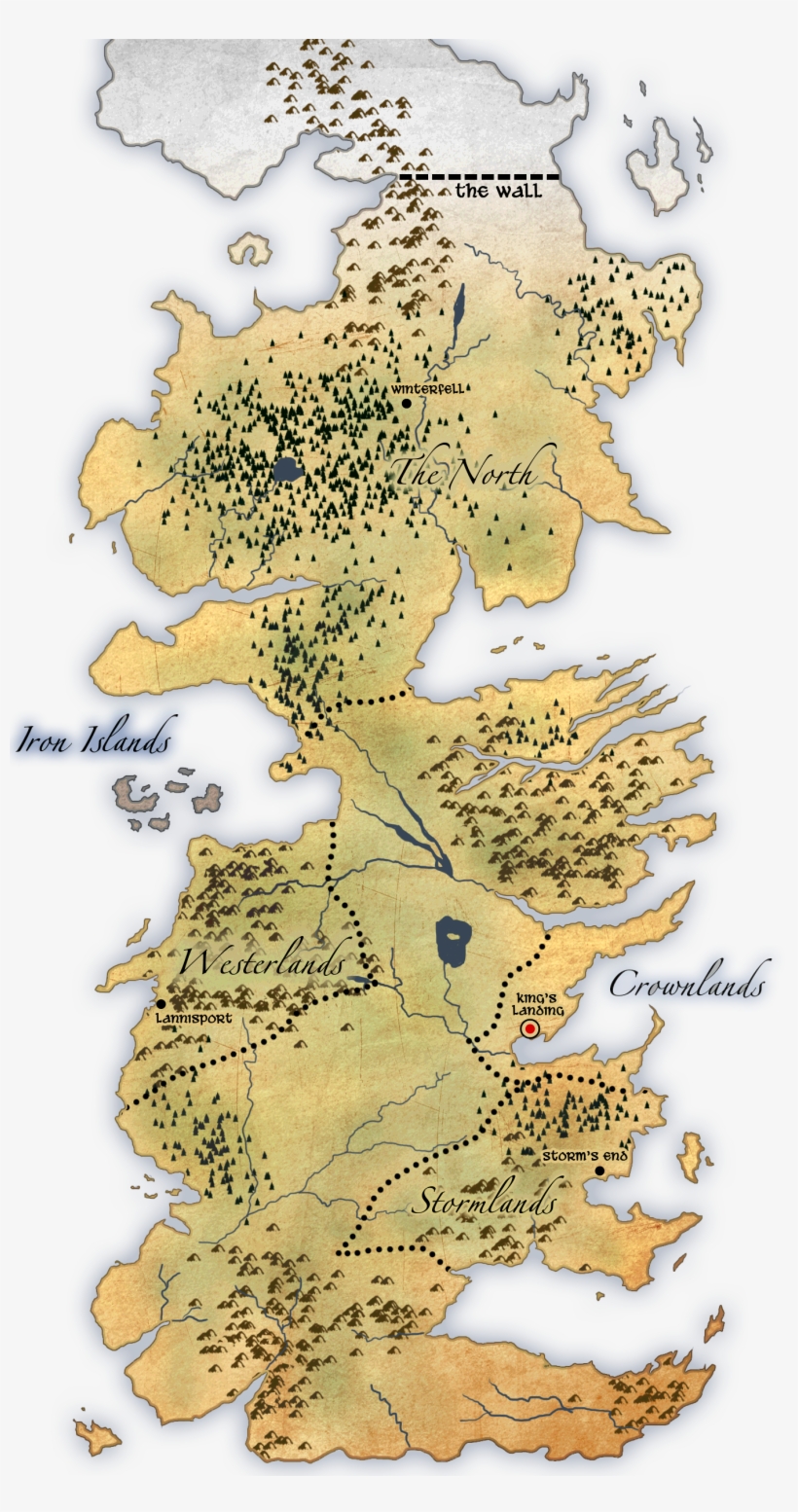 Blank Map Of Westeros Westeros - Map - Free Transparent Png Download - Pngkey
