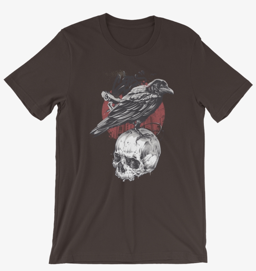Skull Crow Graffiti Unisex T-shirt - Can Get No Satisfaction Shirt, transparent png #6396702