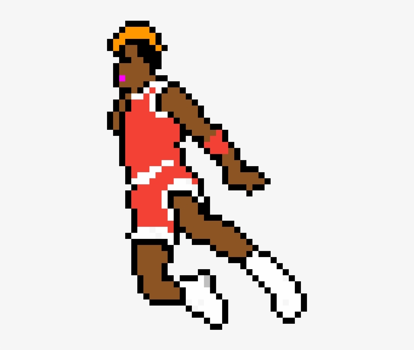 Air Jordan In Double Dribble By Nesnerd35 - Jordan Logo Pixel Art, transparent png #6398012