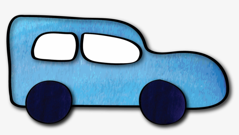 Blue Car - Cartoon, transparent png #6398267