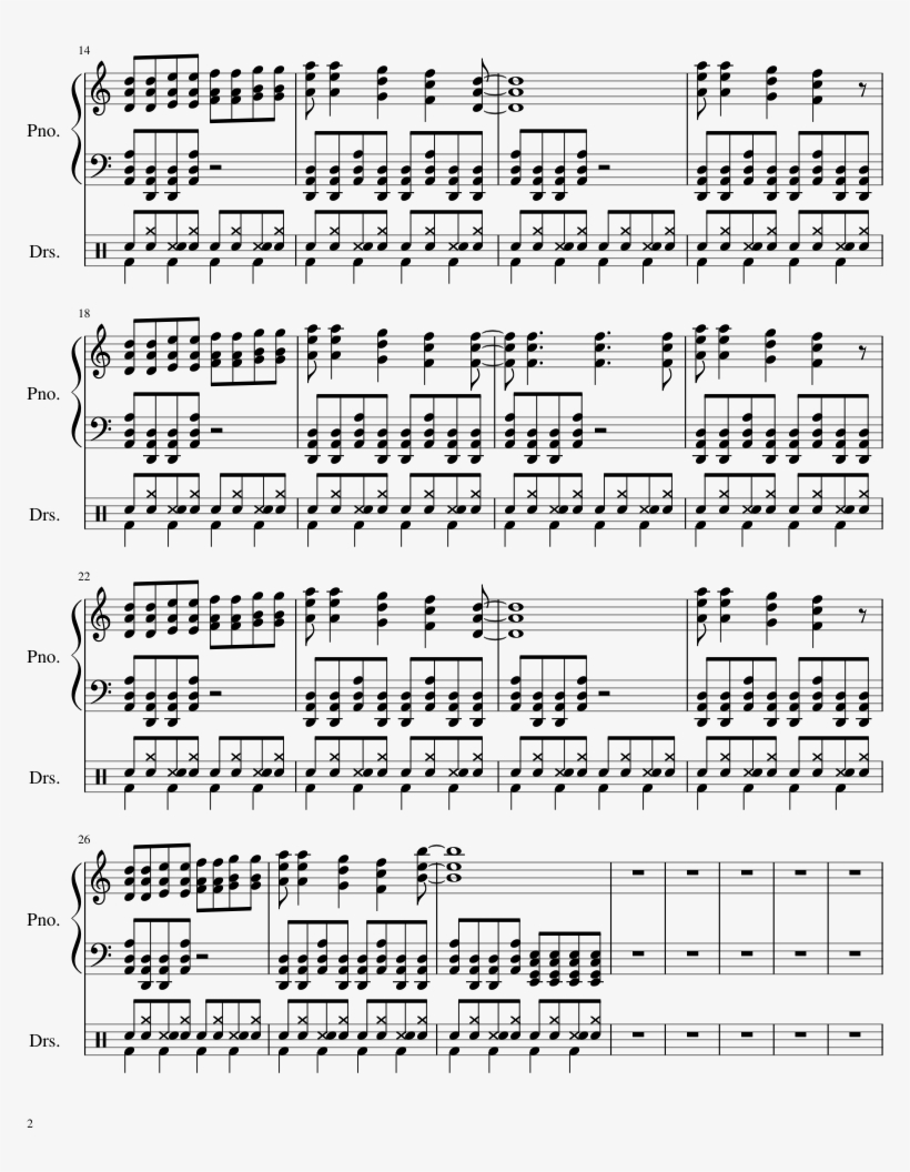 Galactic Termination Sheet Music 2 Of 5 Pages - Ultimate Denzel Curry Sheet Music, transparent png #6398876