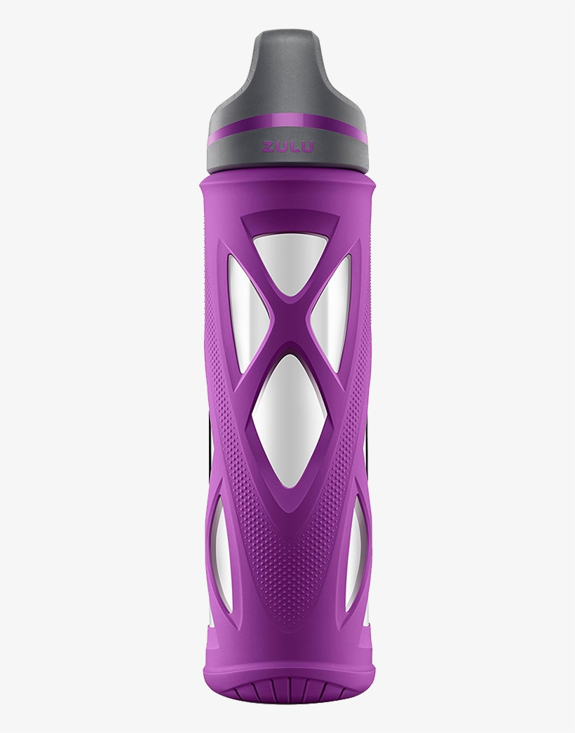 Element Glass Bottle - Zulu Element Bpa-free Glass Water Bottle, 20 Oz, Purple, transparent png #640019