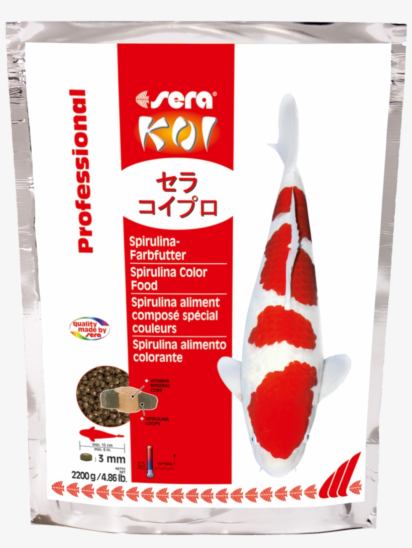07033 Int Sera Koi Professional Spirulina Farbfutter - Koi Professional Spirulina Colour Fish Food Size: 2200, transparent png #640039