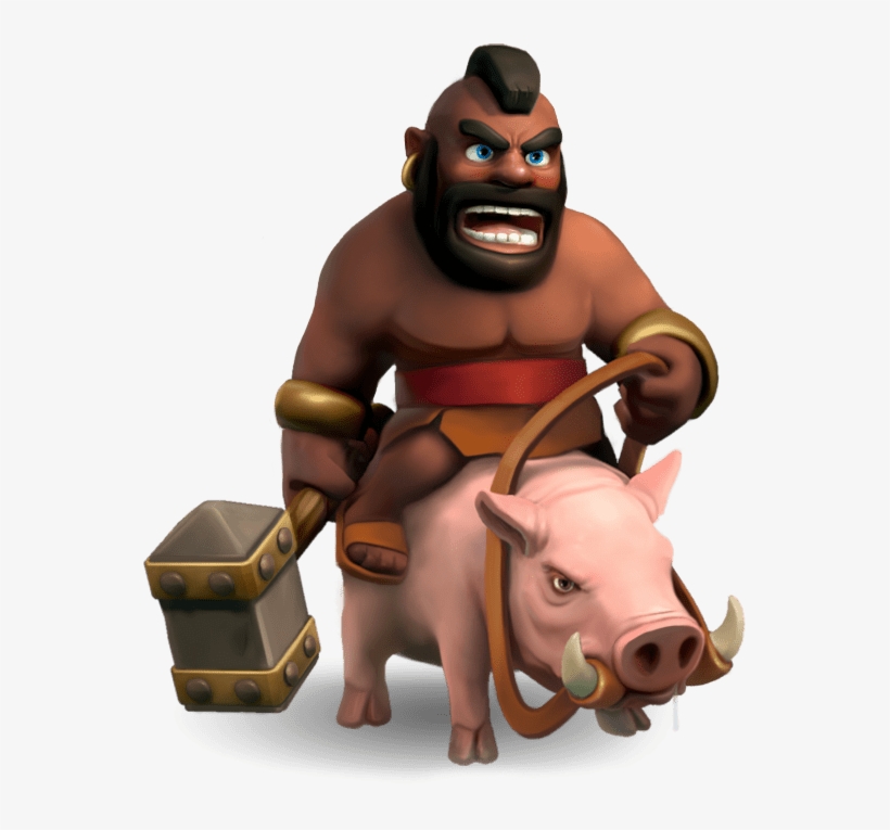 Clash Of Clans Hog Rider - Clash Royale Hog Rider Png, transparent png #640099
