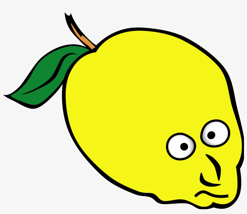 Cartoon Sour Face - Lemon Clip Art, transparent png #641207