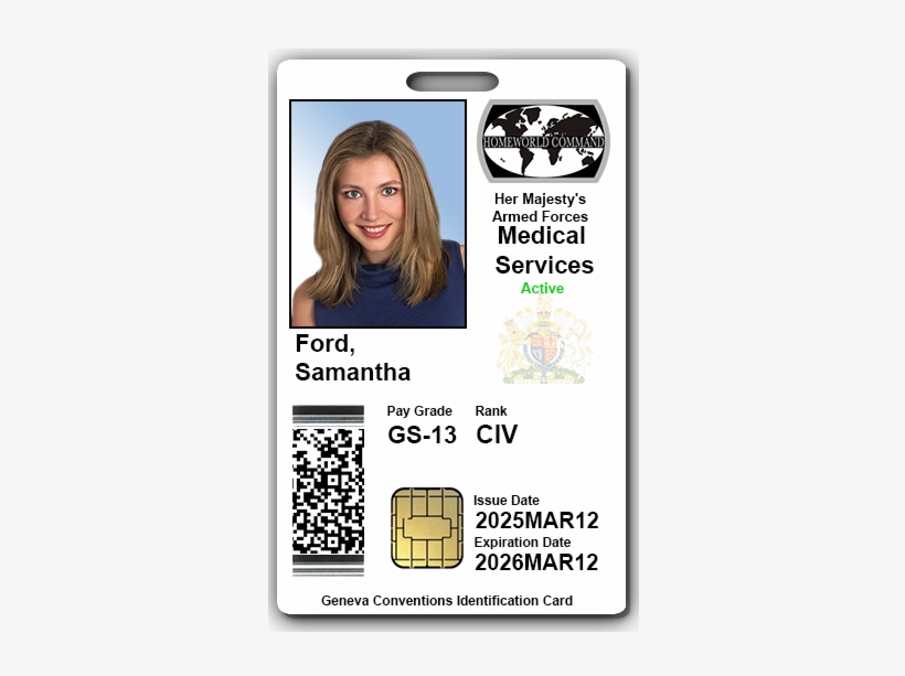 Id Samantha Ford - Air Force Usaf Id Card, transparent png #642648