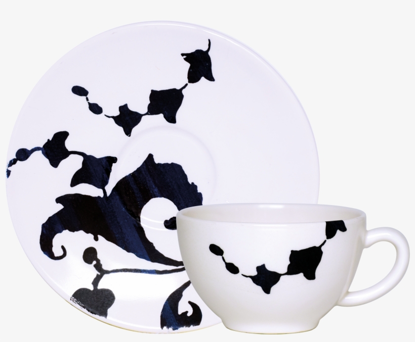 Tea Cup & Saucer - Gien Indigo Arabesque Canape Plate, transparent png #643089