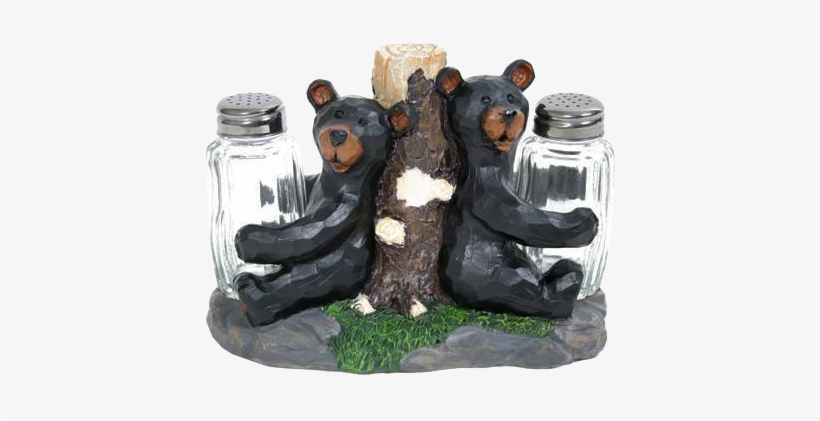 Carved Bear Salt And Pepper Shaker Set - Salt And Pepper Shakers, transparent png #643521