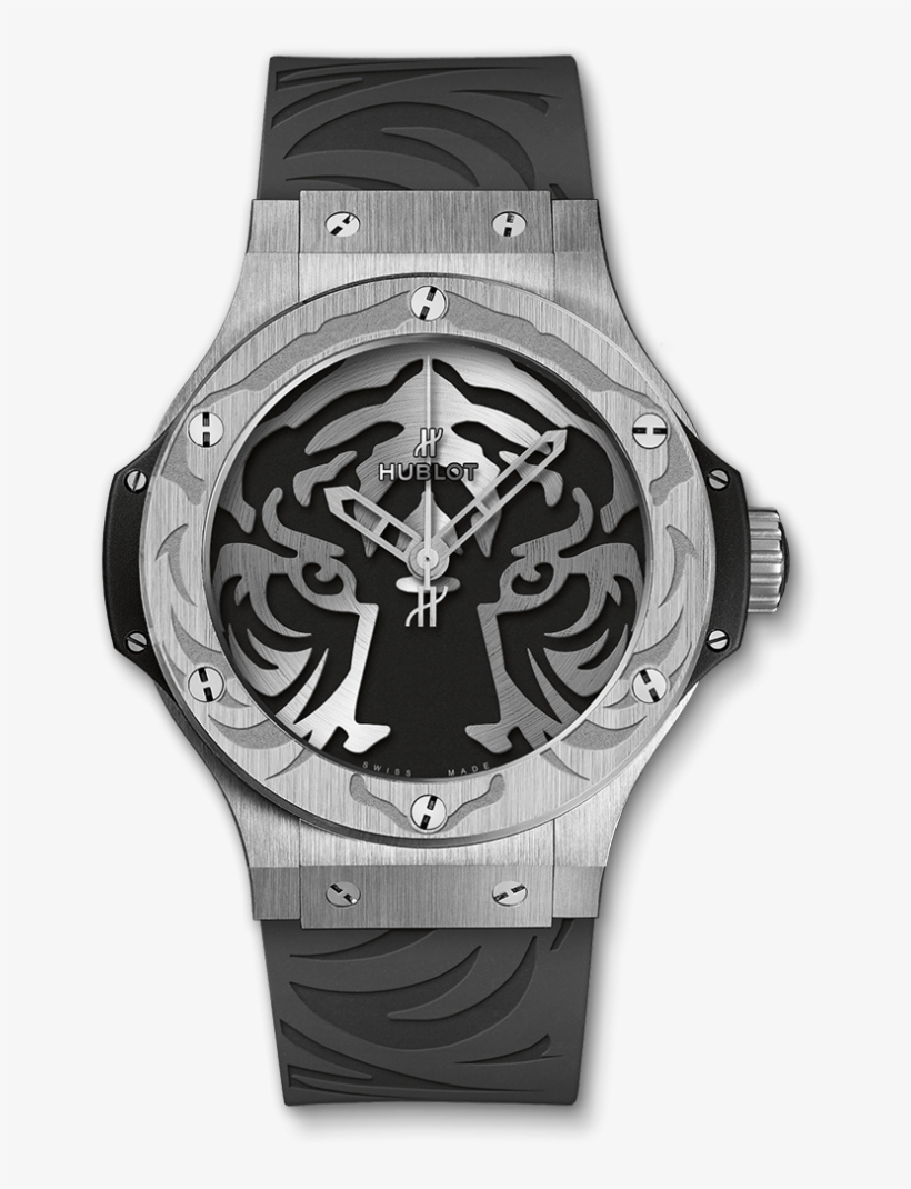 Big Bang Black Jaguar White Tiger Foundation Steel - Hublot Black Jaguar White Tiger, transparent png #643694