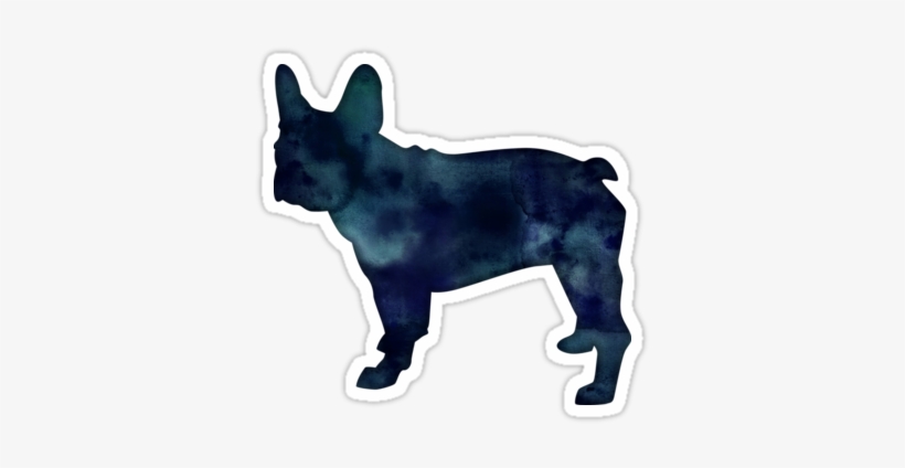 French Bulldog Dog Black Watercolor Silhouette By Tripoddogdesign - Silouhette Bouledogue Francais Yoga, transparent png #644610