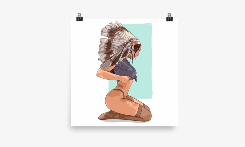 Printed Watercolour Hot Girl Poster Of A Sexy Woman - Angel, transparent png #644649