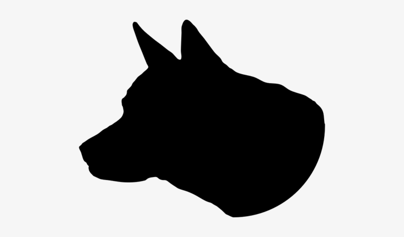 Dog Head Silhouette - Dog Head Silhouette Png, transparent png #644673