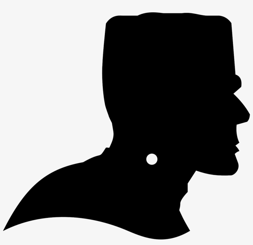 Frankenstein Monster Silhouette Profile Dingbat - Frankenstein's Monster Silhouette, transparent png #644694