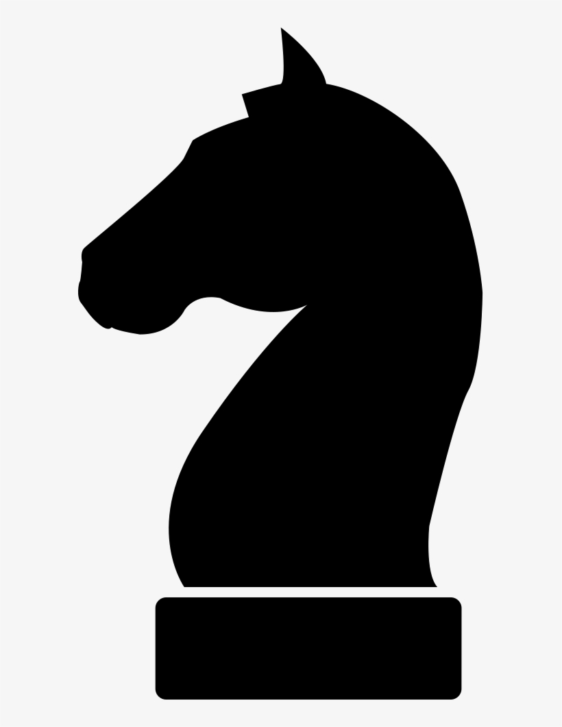 Horse Black Head Silhouette Of A Chess Piece Comments - Chess Piece Icon Png, transparent png #644789