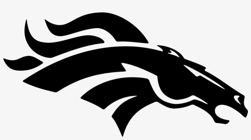 Racing Horse Head Silhouette - Broncos Decal, transparent png #644843