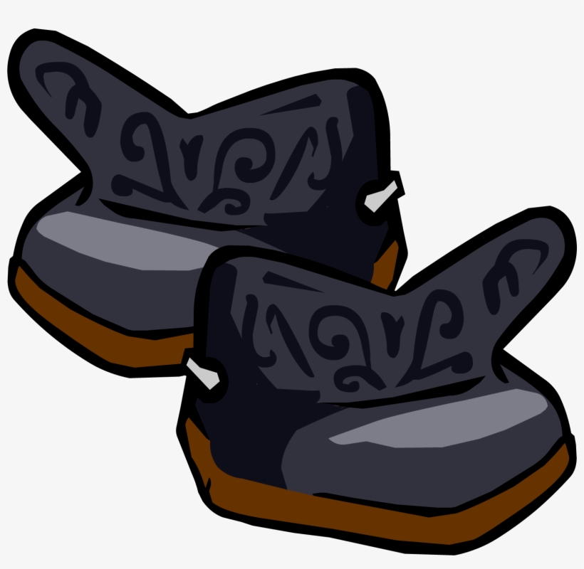 Black Cowboy Boots Icon - Club Penguin Cowboy Boots, transparent png #645411