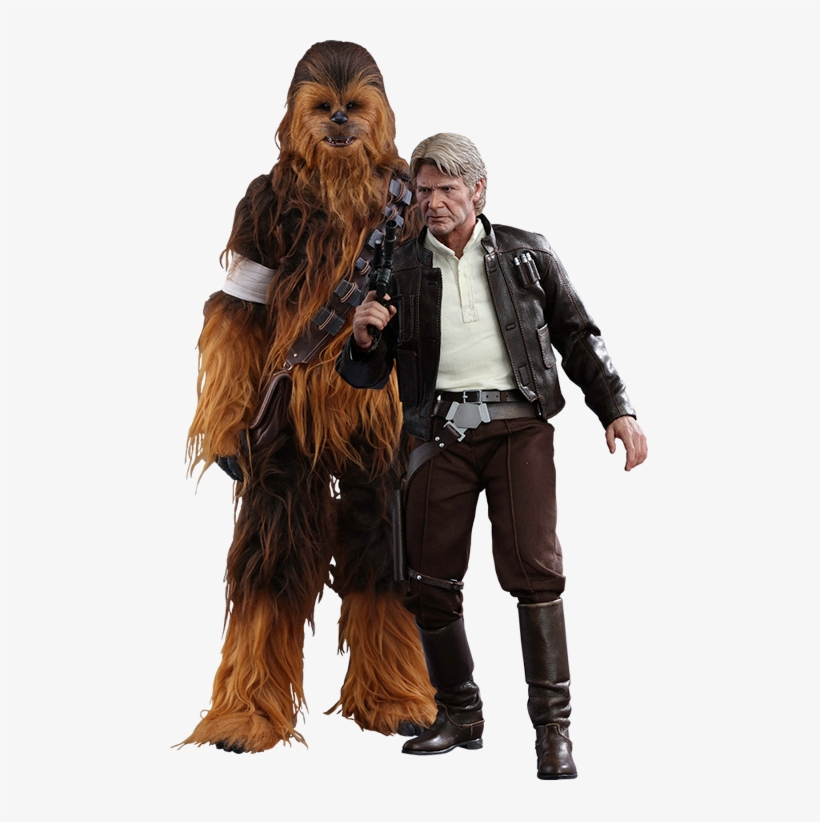 Star Wars The Force Awakens Han And Chewbacca Sixth - Hot Toys Han Solo & Chewbacca (mms376), transparent png #645585