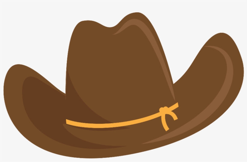 Cowgirl Clipart Brown Cowboy Boot - Sombrero De Vaquero Dibujo, transparent png #645837