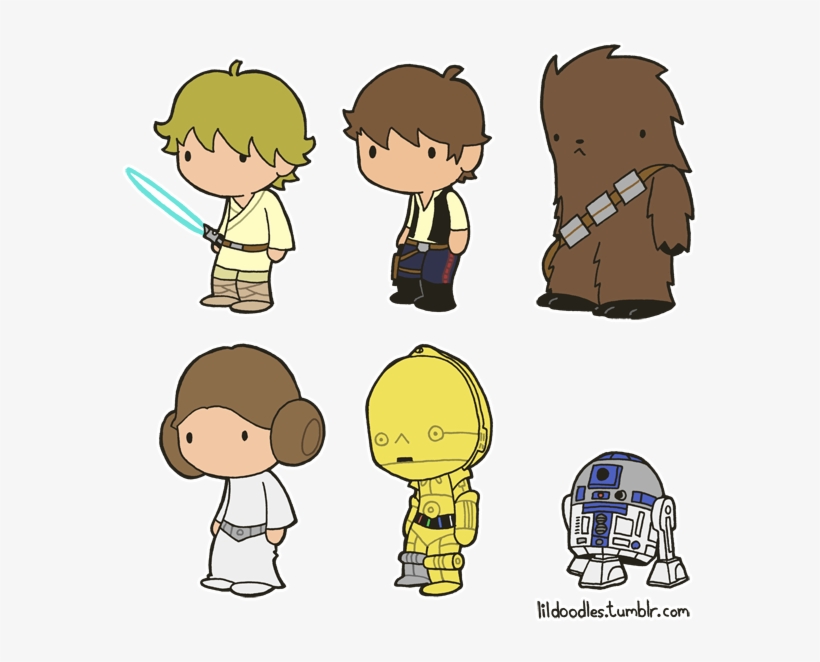 Chewbacca Clipart Han Solo Chewbacca - Star Wars Cute Doodle, transparent png #646080
