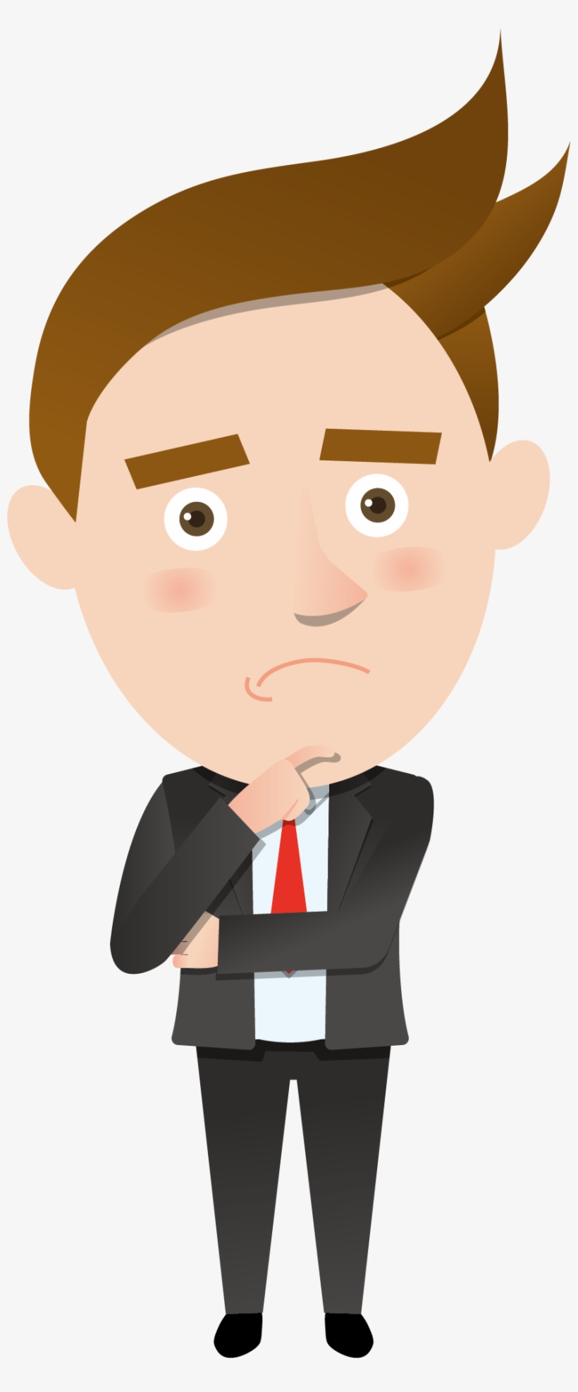 Person Clip Art - Cartoon Person Thinking Png, transparent png #646187