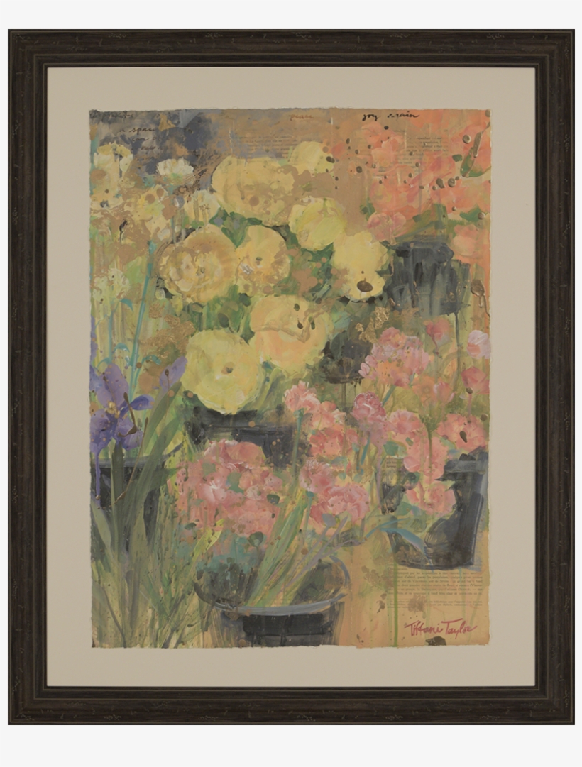 Spring Flower Pots - Spring Flower Pots Framed Art, 42"x52", Posters, Prints,, transparent png #646719
